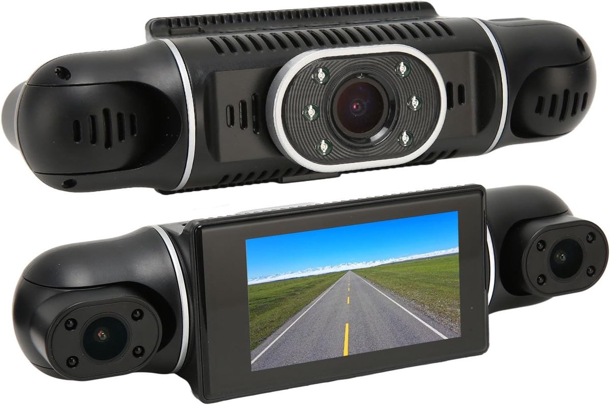 Autorecorder 4 Kanaals - Dashcam HD - Rijgedrag Vastleggen - 360 Graden Opname - 3 Inch Display - Zwart – foto 5