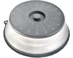 Magnetronhoes Opvouwbaar - Magnetron Deksel - Magnetron Schoon Houden - Met Ventilatiegaten - 285 x 275 cm - Grijs