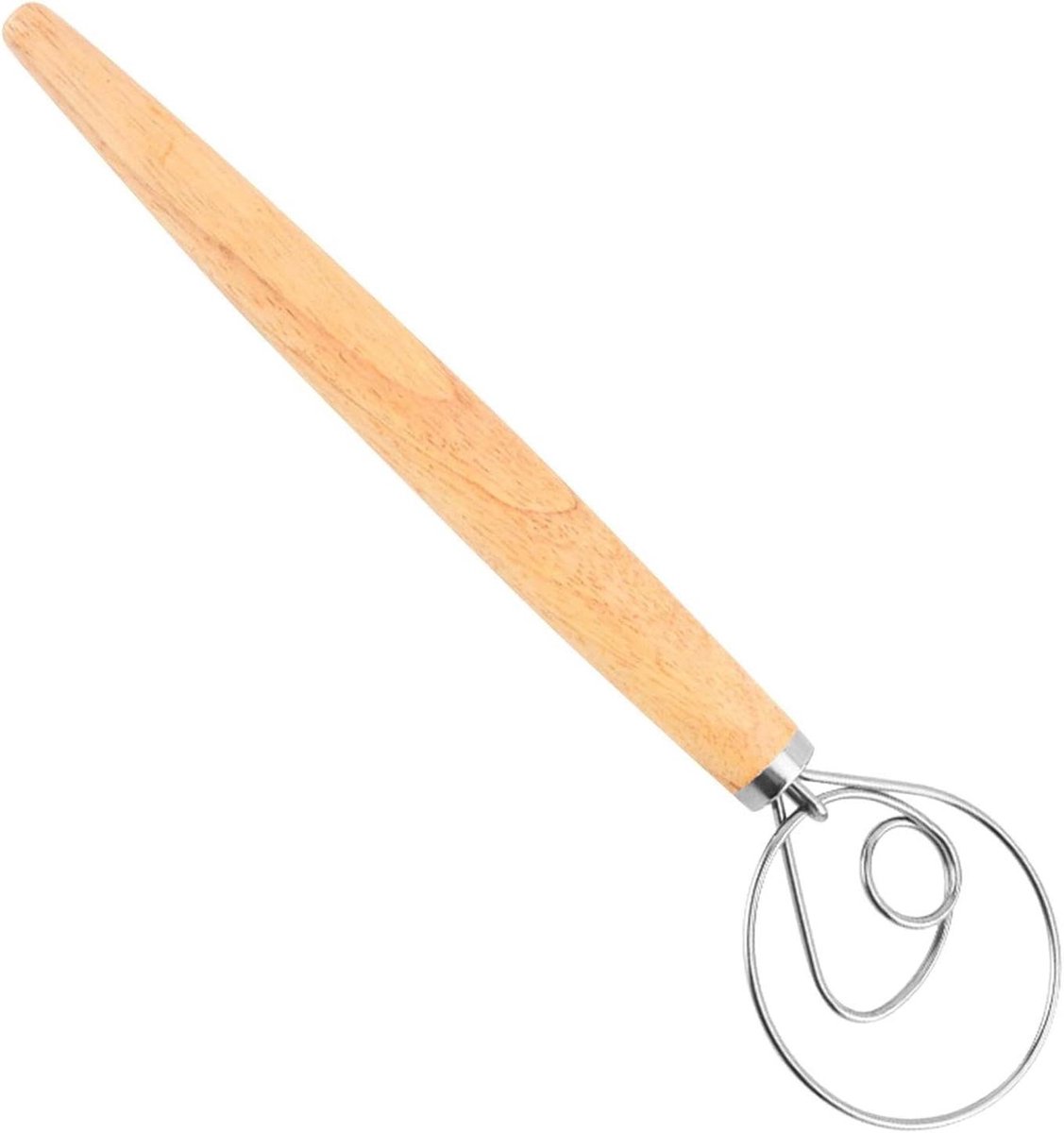 Deeg Haak - Keuken Mixer - Brood Bakken - Roestvrij Staal - 33 cm - Houtkleur