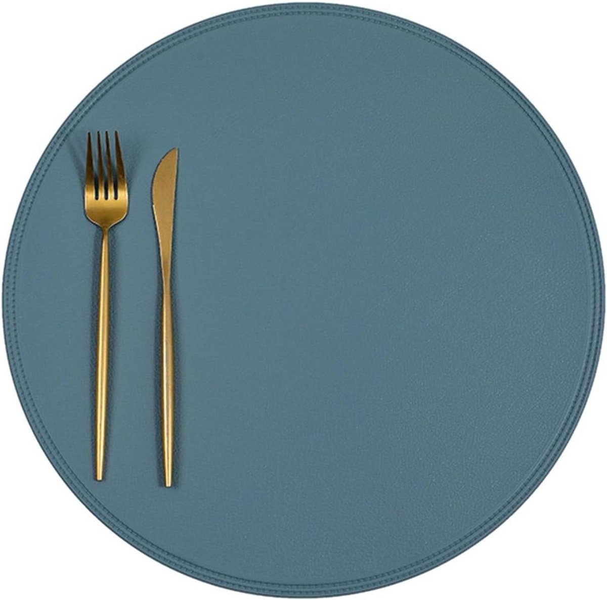 Placemats Set - Tafelonderleggers - Tafel Decoratie - Afwasbaar PVC - 4 Stuks 38 cm - Blauw