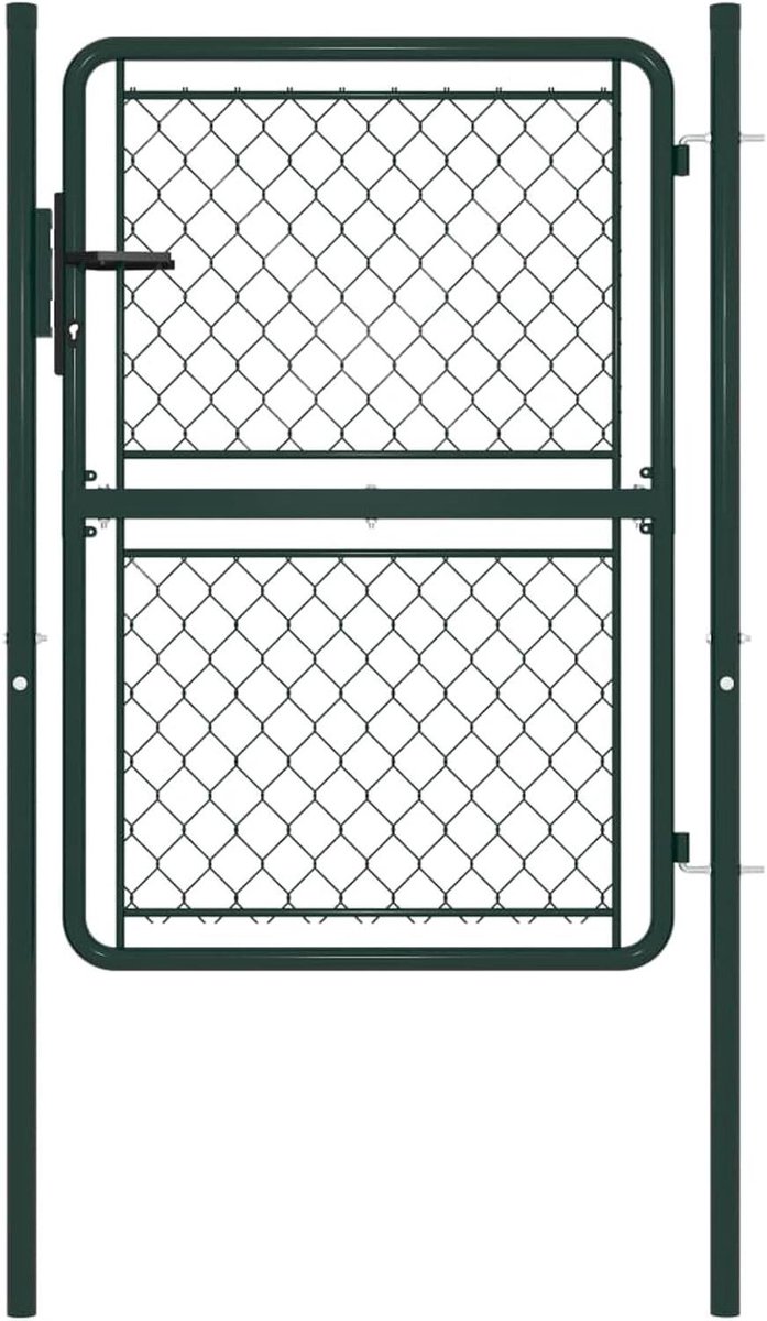 Tuinpoort Staal - Hekwerk Poort - Toegang Creëren - Roestbestendig Ontwerp - 100x150 cm - 