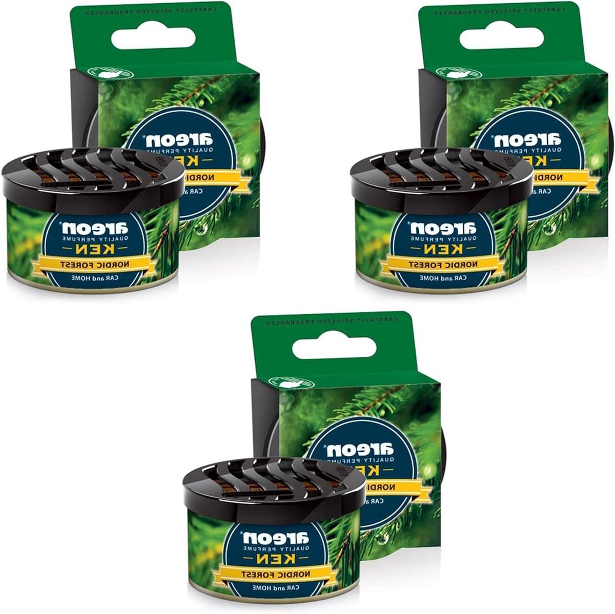 Luchtverfrisser Set - Geurdoos Auto - Frisse Ruimte Creëren - Langdurige Geur - 3 Stuks - Nordic Forest