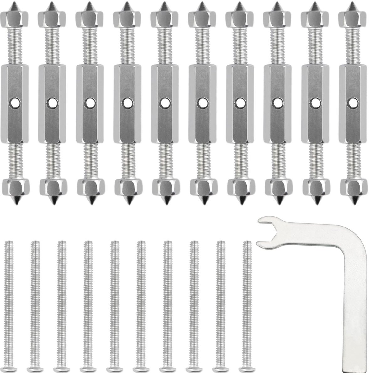 Dailygoods - Dailygoody - Wandmontage - Schakelkast-reparatieschroefstang - Metalen type - Instelbare lengte - Duurzaam en robuust - Geschikt voor diverse toepassi