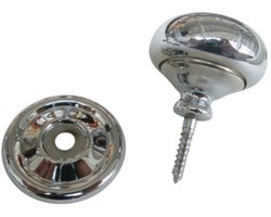 Screw In Cabinet Knob Polished Chrome 40mm