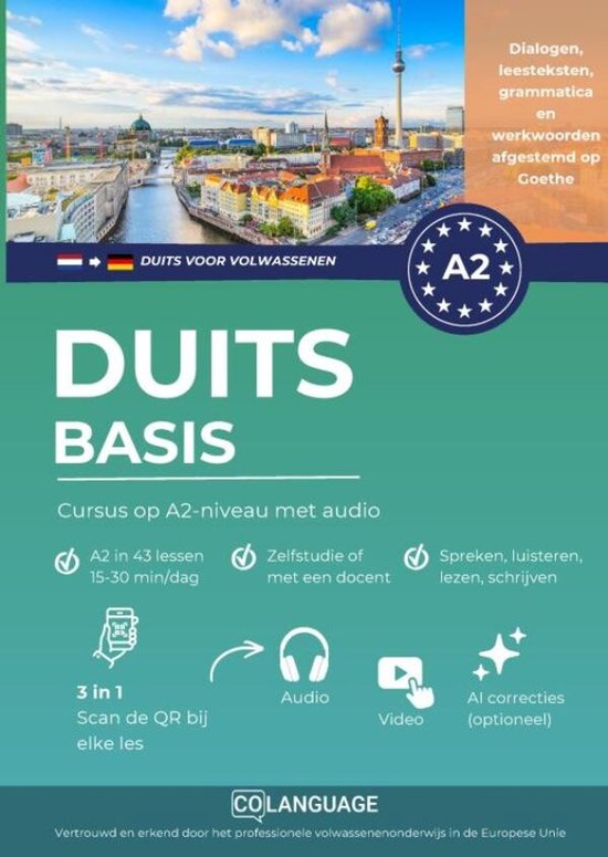 Duits A2 basis: cursus op A2-niveau met audio (Duits leren v ... - cover