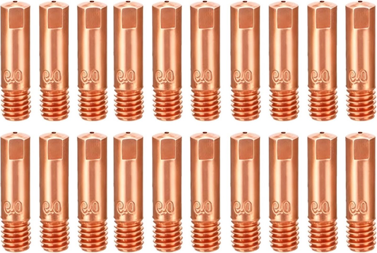 20 stuks MIG MAG lasmondstukken 0.9mm M6 koper contactpunten voor 15AK MB15 lasbrander - Reserveonderdelen en accessoires voor lasmachine en laspistool