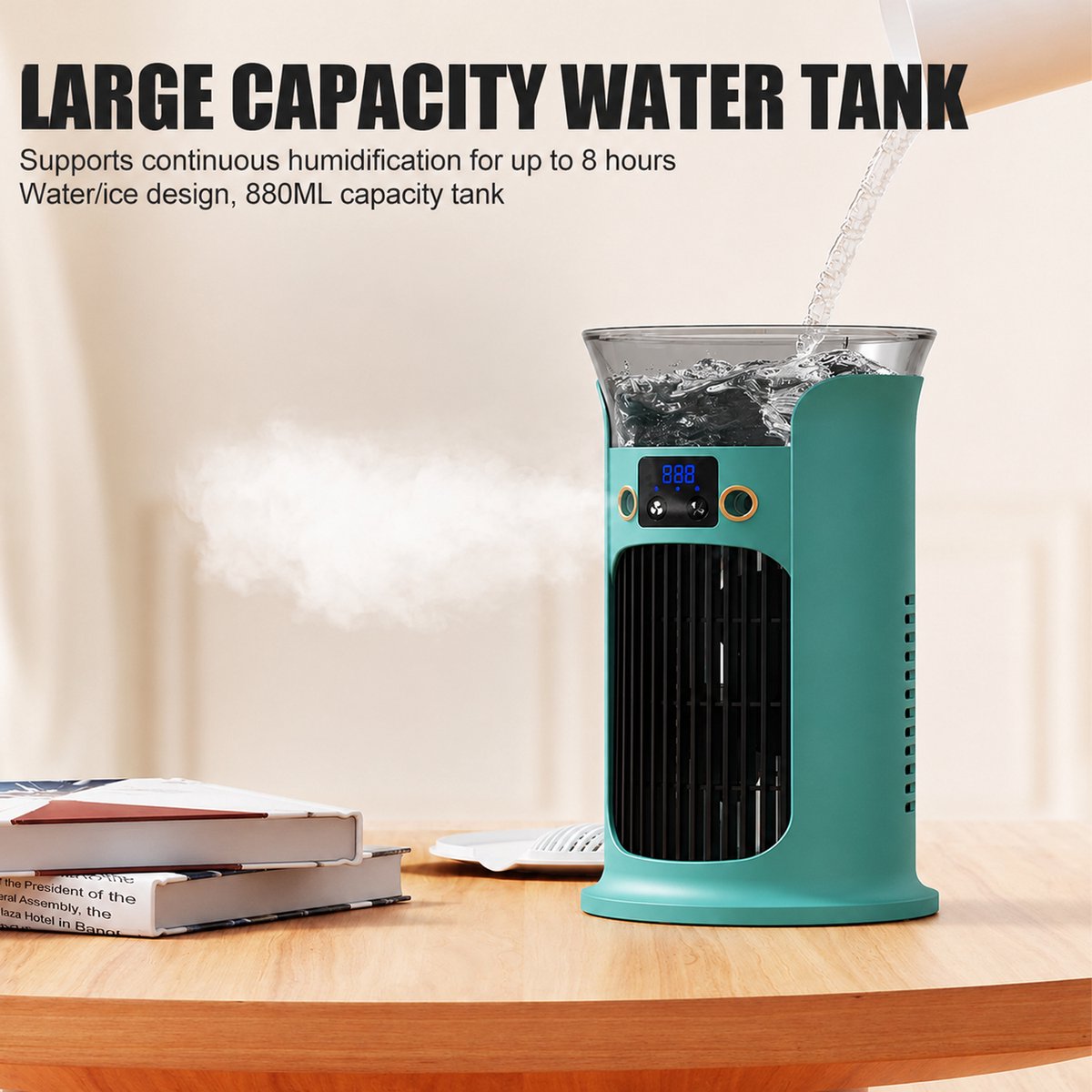 Mini Draagbare Airco - Luchtkoeler Kleine Airconditioner - Stille Mobiele Airco zonder Afvoerslang - Groen - 1 Stuk — afbeelding 8