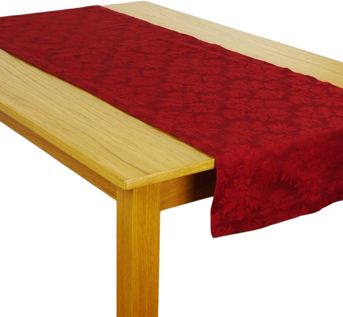 Tafelloper Scantex Medici Merlot 45 x 150 cm - rood - halflinnen - linnen katoen