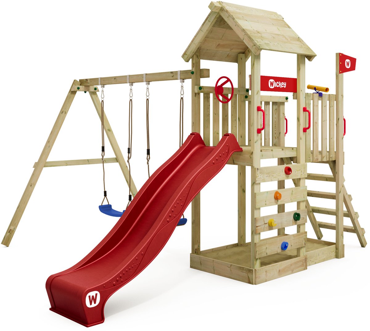 Wickey MultiFlyer Speeltoestel Houten Dak