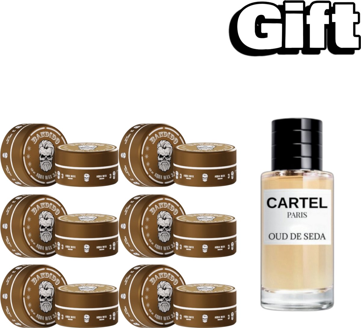 Bandido Aqua Wax Nr3 - 6 stuks 150ml. + 1x cartel Parfum 50ml GRATIS