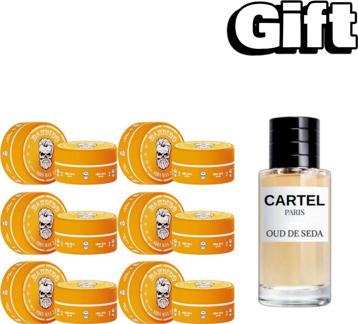 Bandido Aqua Wax Nr2 - 8 stuks 150ml. + 1x cartel Parfum 50ml GRATIS
