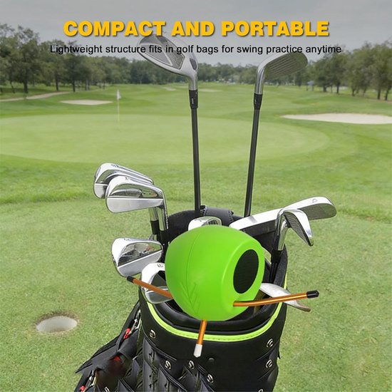 Generic Golf Swing Trainer Ball, Golftrainingshulpmiddel met Veilige Klittenbanden en Afneembaar Luchtvaartaluminium Ontwerp, voor Houdingscorrectie en Swing-uitlijningsoefening — afbeelding 5