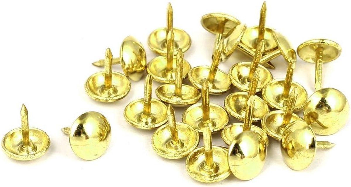 Bekleding Spijkers - Decoratie Pins - Papier Bevestigen - Metalen Constructie - 25 Stuks - Goudkleurig
