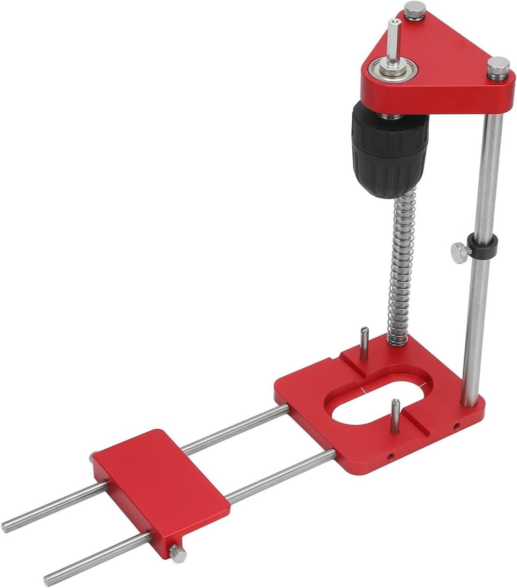 Freestafel Inzetplaat - Hefsysteem Router - Precisie Houtbewerking - Aluminium Legering Constructie - 0-47mm Hefbereik - Rood