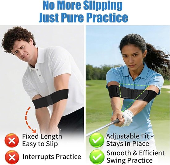 Golf Swing Trainer - Elastische Band - Golf Techniek Verbeteren - Arm Elleboog Uitlijning van GOLF — afbeelding 5