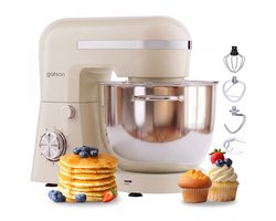 Gatson Keukenmachine - 10 Snelheden - 5L Mengkom - Dubbele Handvat - Keukenrobot - Keukenmixer - Foodprocessor - 1500W