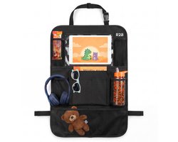 R2B Auto Organizer Autostoel – 1 Stuk – Autostoel Organizer voor Kinderen – 8 Opbergvakken met Tablethouder – Waterafstotend 600D Polyester – Universele Pasvorm