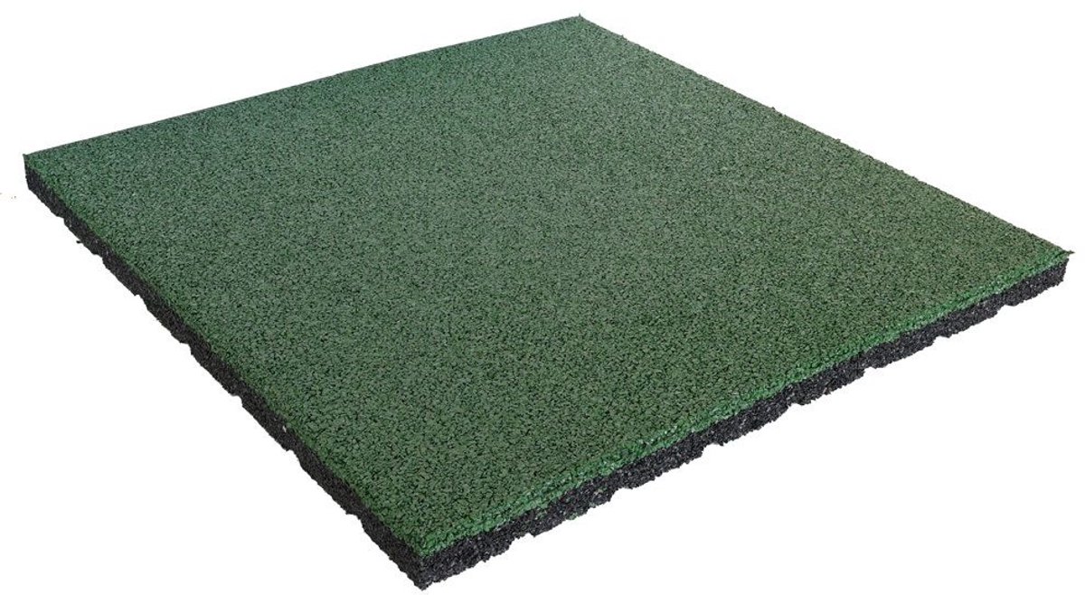 Bol.com IVOL Rubber tegels 25 mm - 1 m² (4 tegels van 50 x 50 cm) - Groen aanbieding