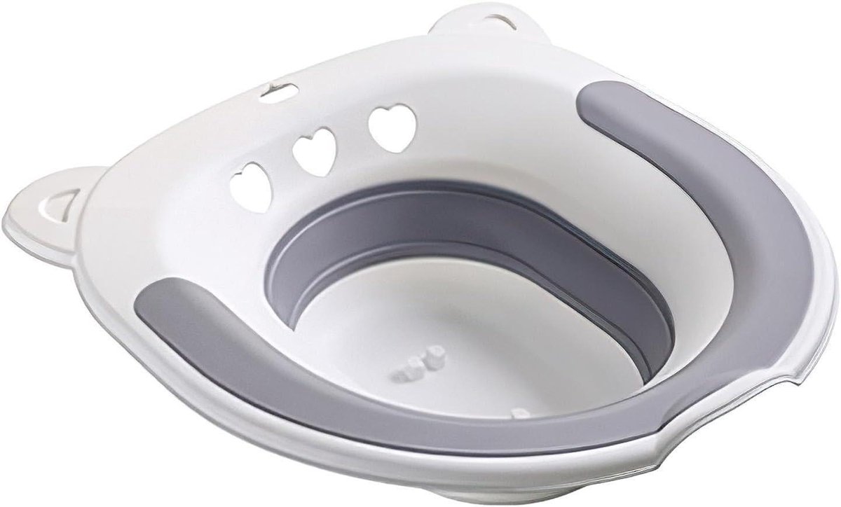 Opvouwbaar Zitbad - Bidet Toilet - Hygiënisch Welzijn - Automatische Waterafvoer - 43 x 40 cm - Grijs