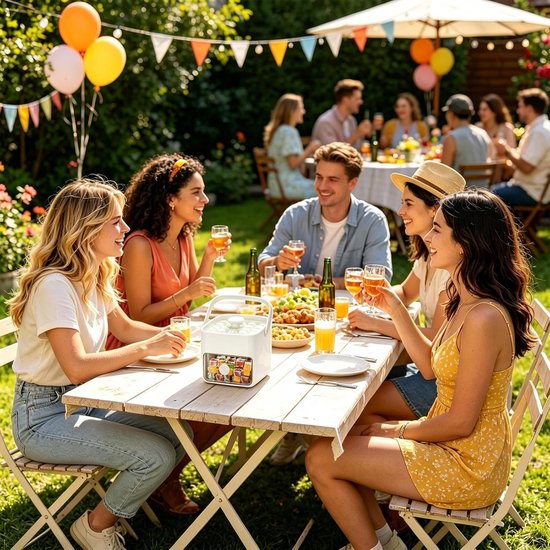 IJsblokjesmaker - Dubbeldeks Bak - Dranken Koelen - Snelle Pop Functionaliteit - 48 Kubus - Wit — afbeelding 3