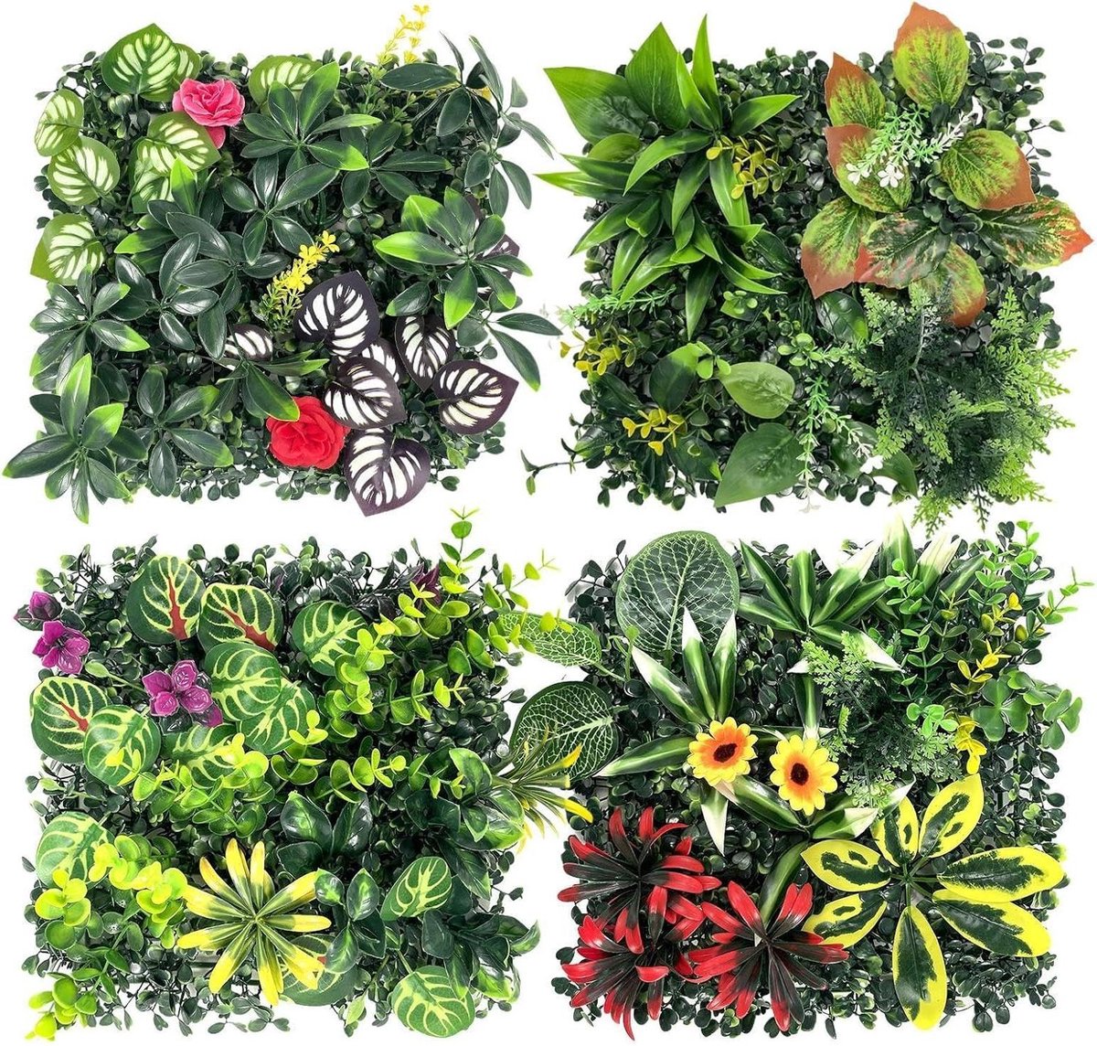 Gras wandpanelen - Kunsthaag decoratie - Ruimte verfraaien - UV-beschermd gebladerte - 25