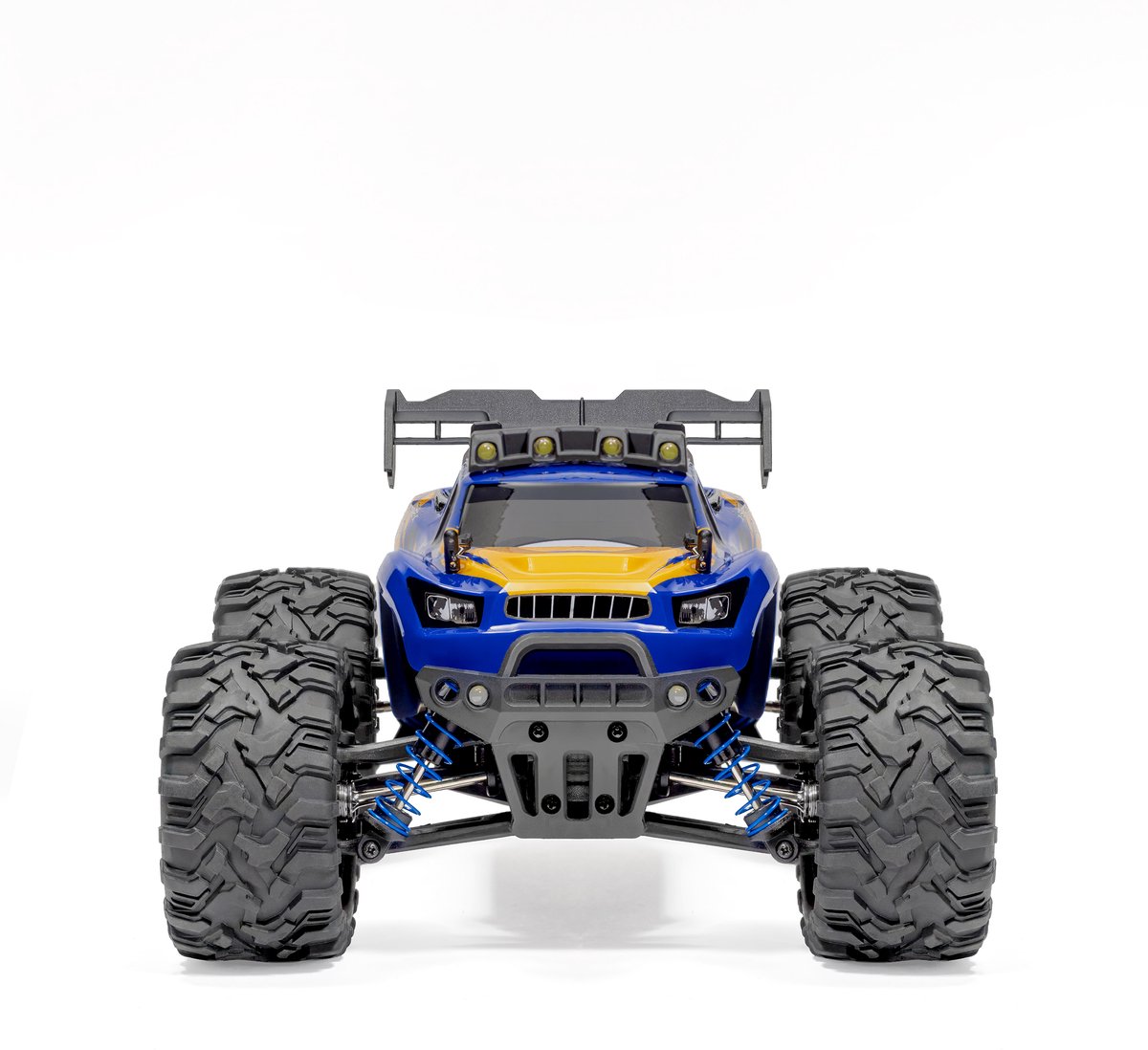 Overmax X-Shard RC auto / RC car Monster Truck 4x4 – metalen aandrijving – tot 30 km/u – LED verlichting – off-road – IPX4 – bereik 90 m – 1:16 – RTR set – 20 min rijtijd – onafhankelijke vering – vanaf 8 jaar - Bestuurbare Auto — afbeelding 19