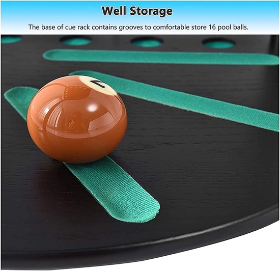 Biljart Keuhouder - Poolstokhouder Keurek - Biljart Spelen - Massief Houten Frame - 36x36x53 cm - Niet gespecificeerd — afbeelding 4