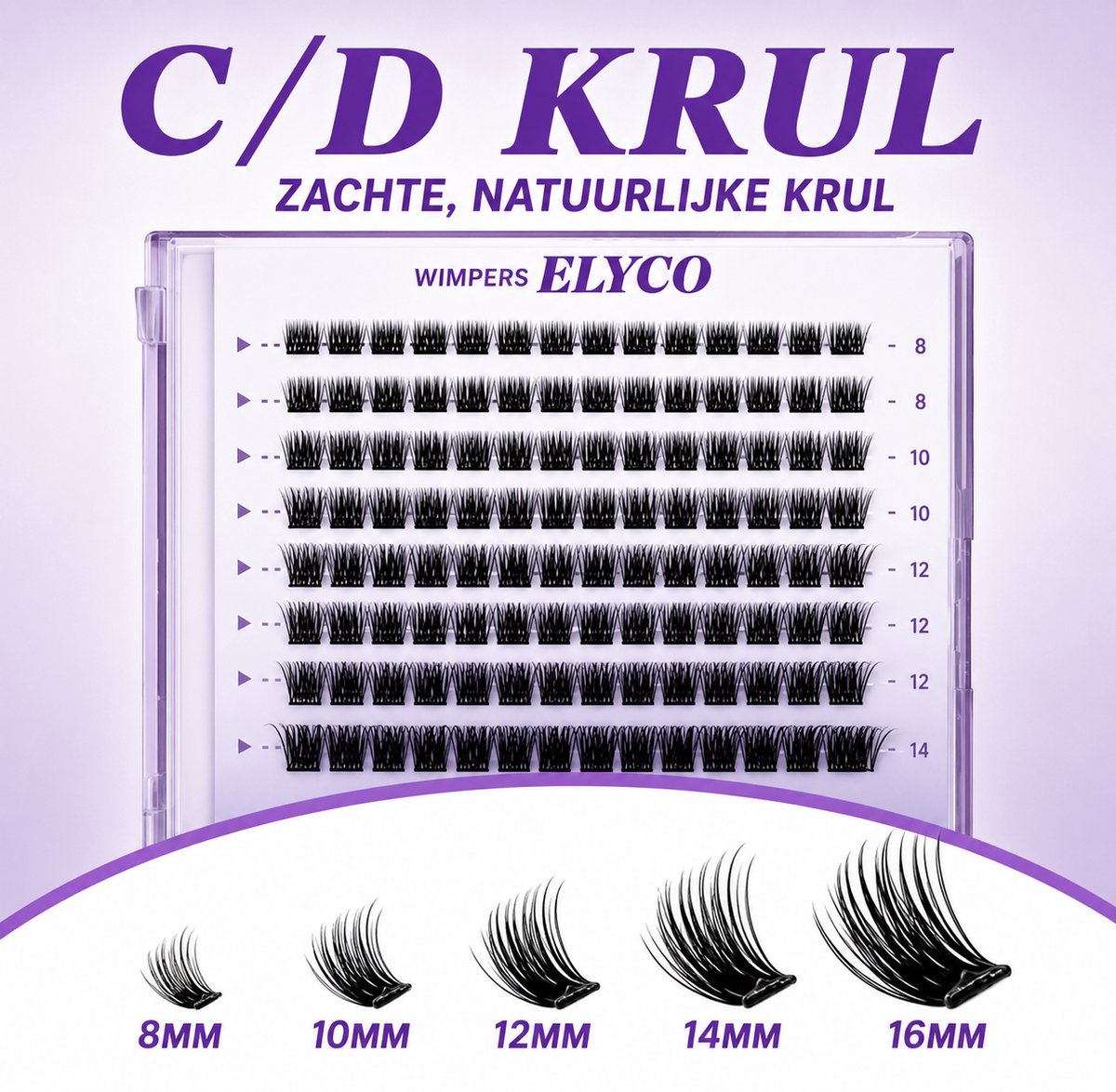 Lumière couture ® - Zelf klevende wimpers - voorgelijmde wimpers - Preglued lashes - Plakwimpers - Nep wimpers - Valse wimpers - geen lijm nodig -