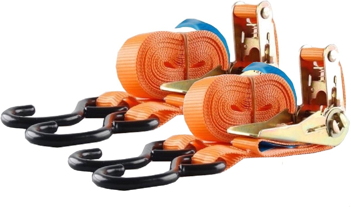 2x Ratelspanband 5m 800kg 0,8t 0,8to ORANJE 2st