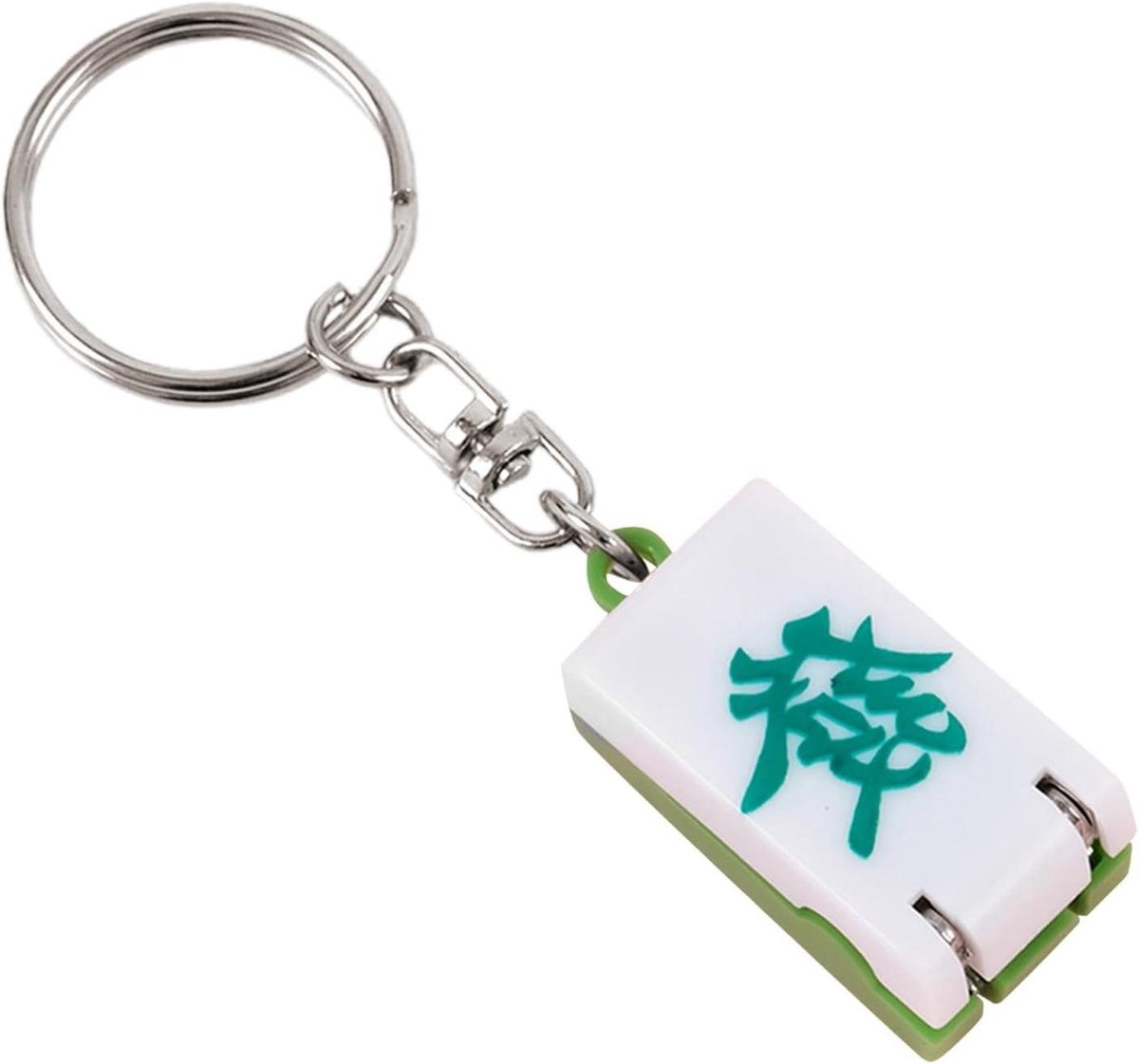 Nail clipper - Mahjong clipper - Nail care - Creative keychain design - 3.5 cm - Green