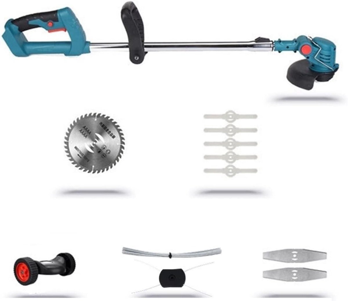 Elektrische Grastrimmer - Draadloze Grasmaaier Heggenschaar - Efficiënt Tuinonderhoud - Anti Card Gras Ontwerp - 86-115cm - Niet gespecificeerd