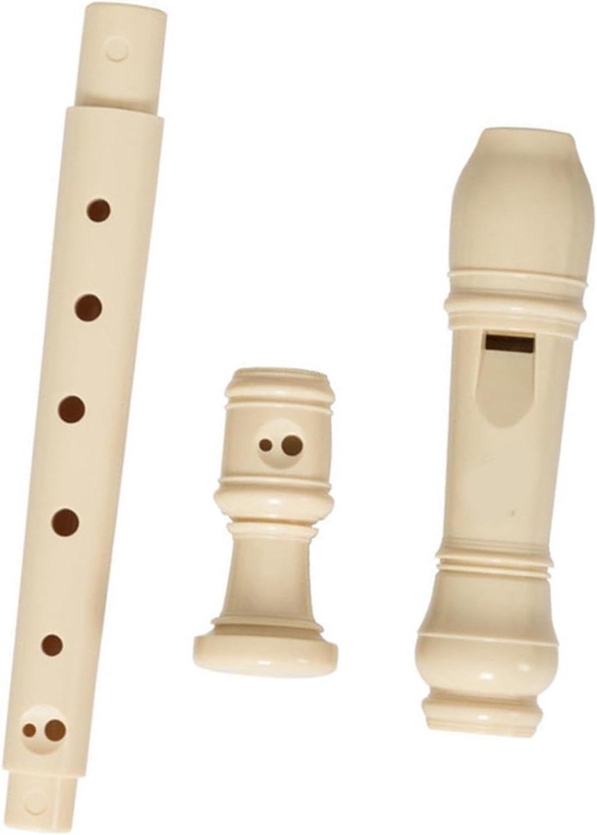 Beginners Blokfluit - Hoge C - Muziek Leren - Duitse Vingerzetting - 36 cm - Naturel