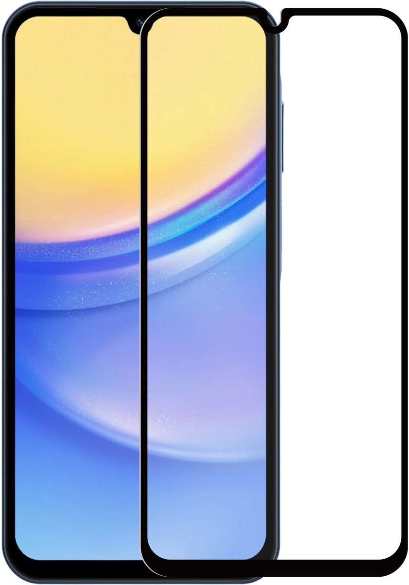 ScreenArmor Full Cover Tempered Glass Screenprotector voor Samsung Galaxy A15 4G / 5G