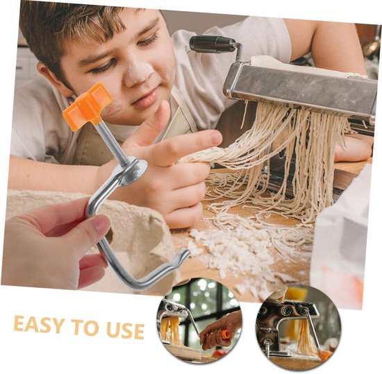 Pastamaker Handvat - Noodle Maker Onderdeel - Zelf Pasta Maken - Vervangingsonderdeel Set - 16.5x12x2 cm - Grijs van Pastamaker — afbeelding 4