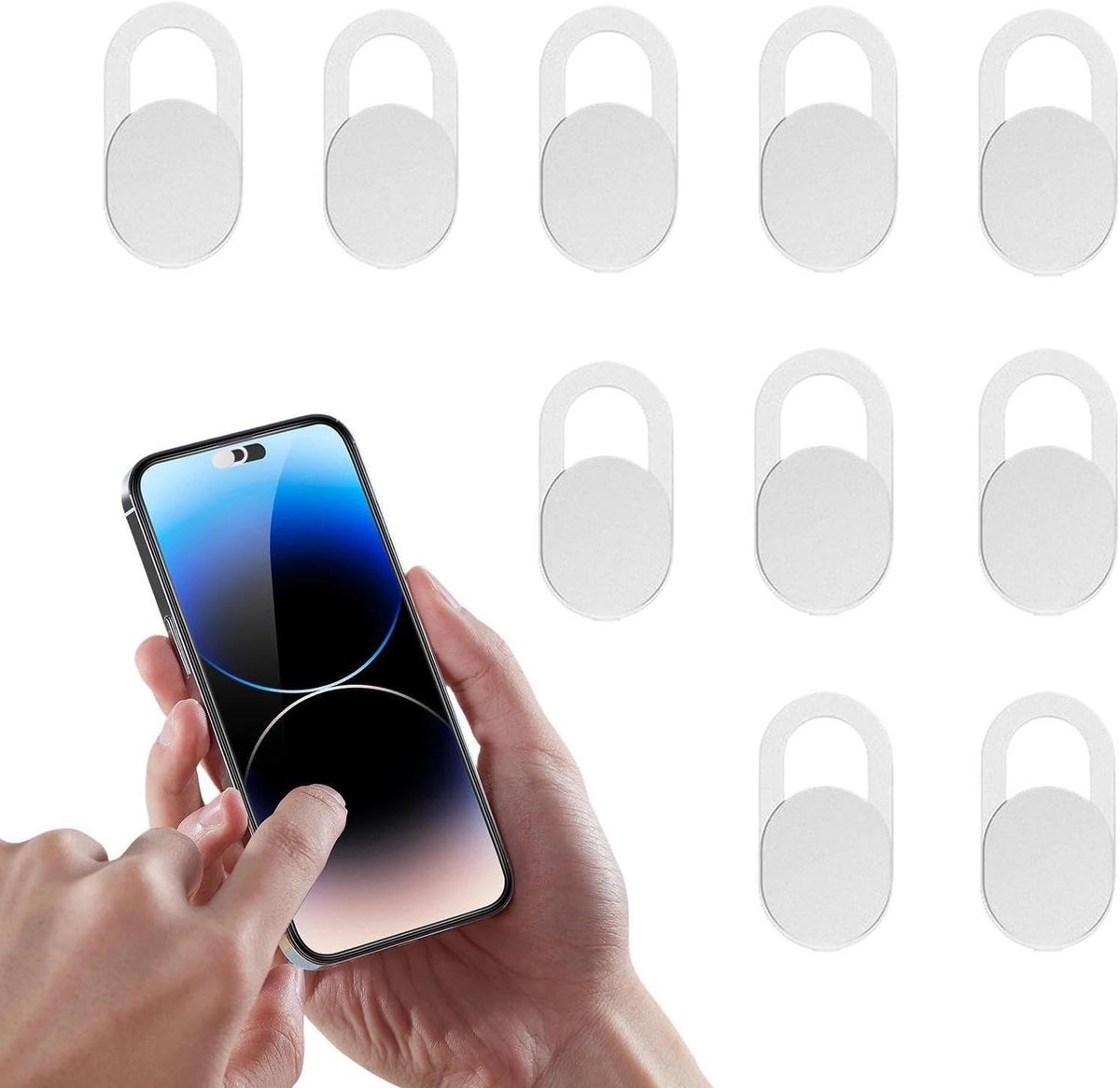 Camera afdekking - Webcam slider - Privacy beschermen - Gladde schuifunctie - 10 stuks - Zwart