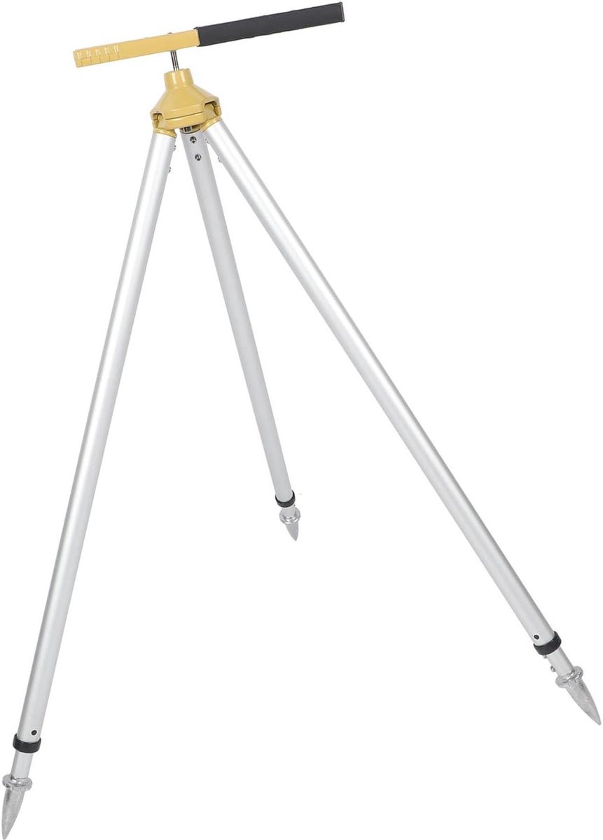 Prisma statief - Meetpaal houder - Landmeten - Lichtgewicht aluminium - 75-120 cm - Zilver