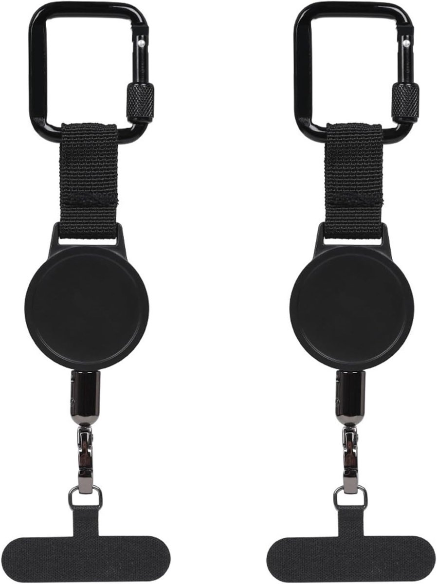 Telefoonkoord met karabijnhaak voor handsfree gebruik, ideaal voor reizen en outdooractiviteiten, voorkomt verlies van je smartphone