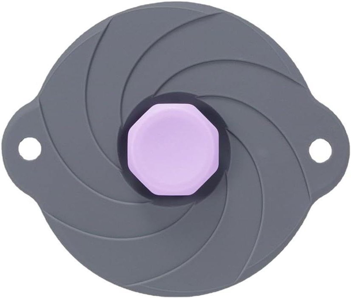 Siliconen panhoes - Zuigdeksel herbruikbaar - Voedsel bewaren - Luchtdichte seal - 24 cm - Grijs