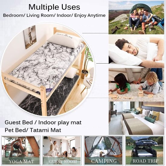 Vloer Matras - Tatami Slaapmat - Comfortabel Slapen - Ademend Vezelkatoen - 100x200cm - D — afbeelding 4