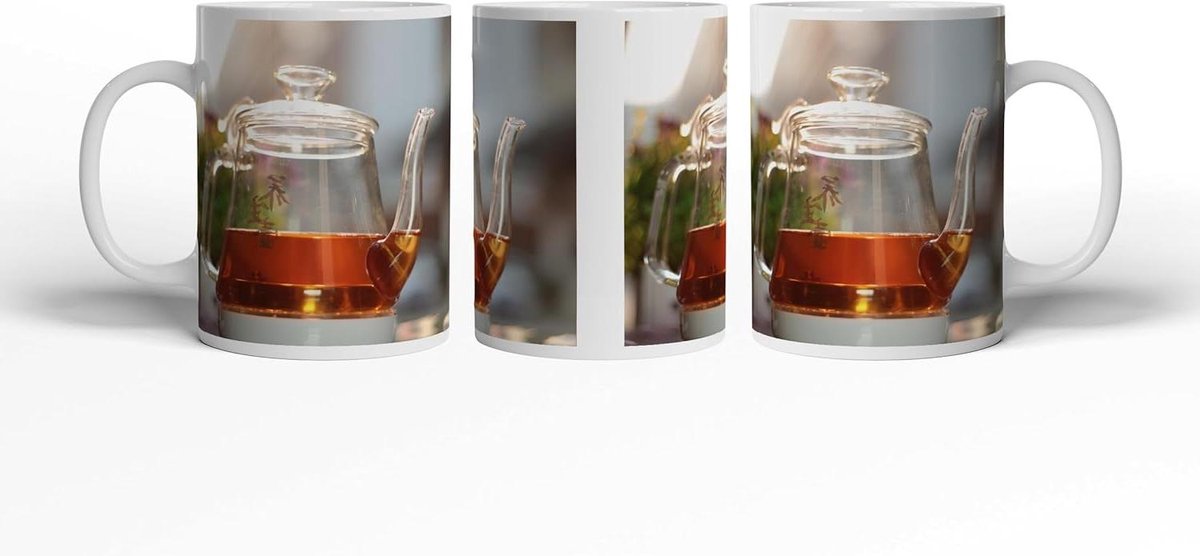 Keramische Mok - Thee Mok - Dagelijks Gebruik - Krasbestendig Ontwerp - 300 ml - Wit