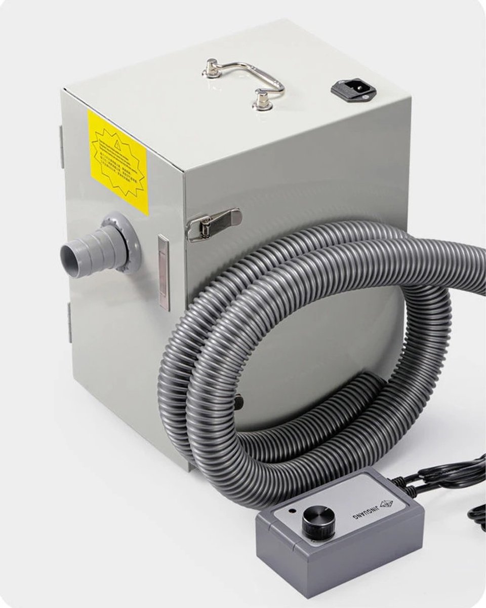 Tandheelkundige Stofafscheider 500W voor Dental Lab - Stofzuiger voor Slijpen en Frezen met Verstelbare Snelheid - 22 kPa Luchtdruk - 120 m3/u Luchtstroom - 1 Aansluiting