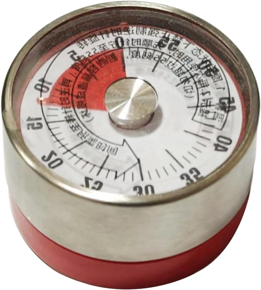 Keuken Timer - Kookwekker Mechanisch - Precisie Timing - Batterijvrij Ontwerp - 4x7 cm - Rood