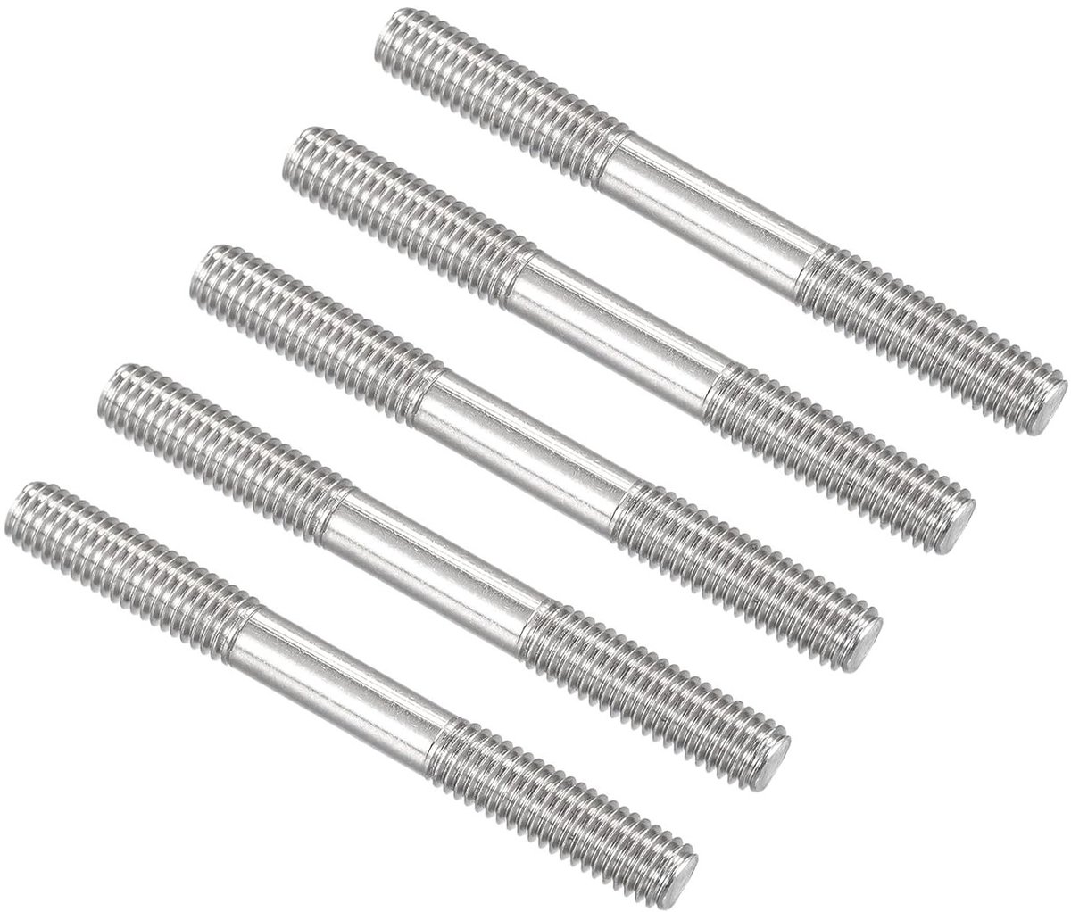 Dubbelzijdige pin schroeven M8 (80mm) - 5 stuks, roestvrij staal schroeven voor huishoudelijk gebruik en onderhoud