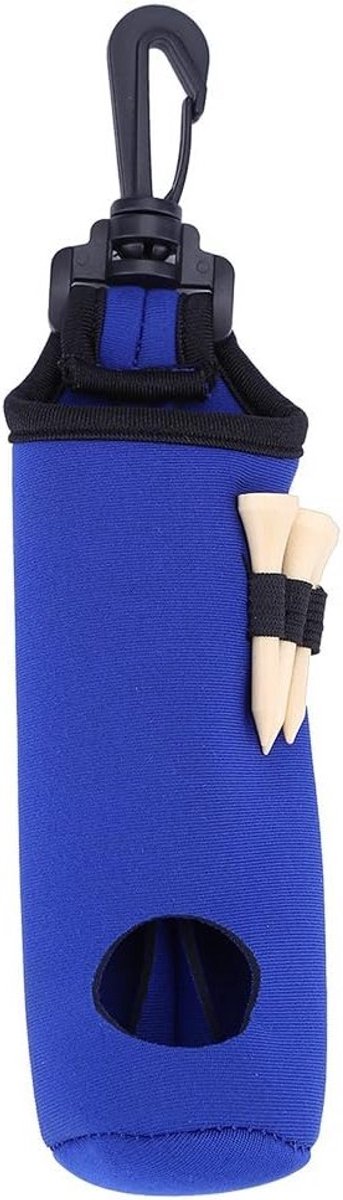 Neopreen Golfbal Tas met 3 Tees - Handige Pouch voor Golfaccessoires en Sportuitrusting in Blauw