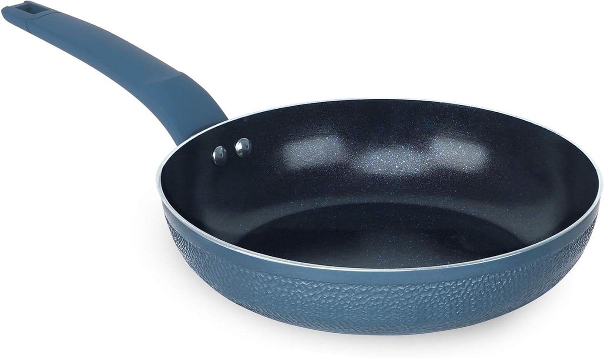 Keramische Koekenpan - Antiaanbak Pan - Dagelijks Koken - Diamant Coating - 28cm - Blauw