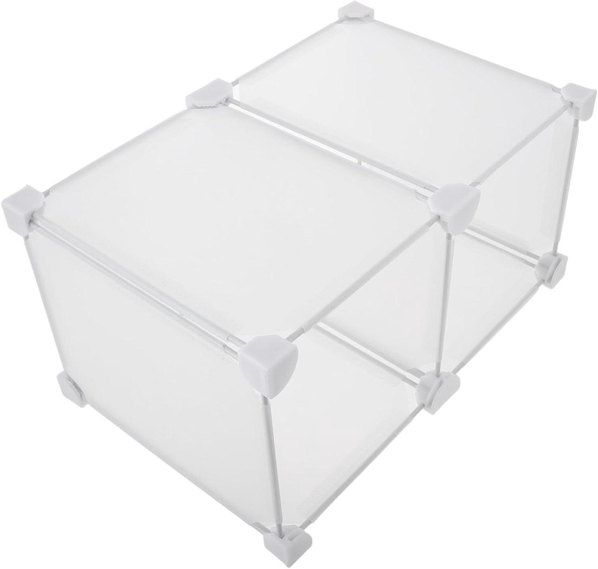 Vriezer Organizer - Opbergmand Koelkast - Keuken Ordenen - Verstelbare Mand - 36x24x19 cm - Wit