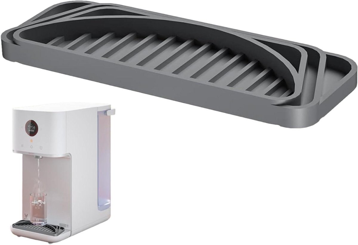 Koelkast druppelbak - Waterdispenser mat - Apparaten beschermen - Op maat te snijden - 25 x 246 cm - Zwart