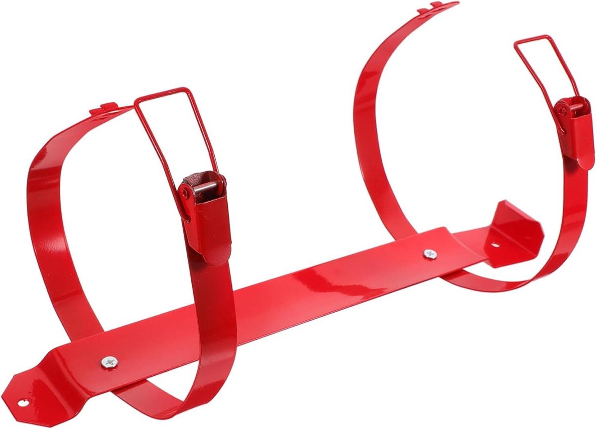 Brandblusser Montagekit - Wandbeugel Houder - Veiligheid Thuis - Ruimtebesparend Ontwerp - 33.3 x 14 cm - Rood