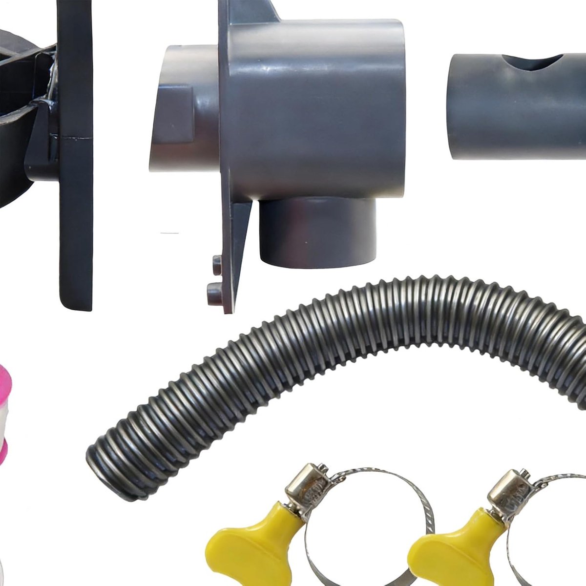 Regenton Omleider - Water Verzamelaar - Regenwater Opvangen - Duurzaam PVC Materiaal - 7-11 cm Buizen - Grijs