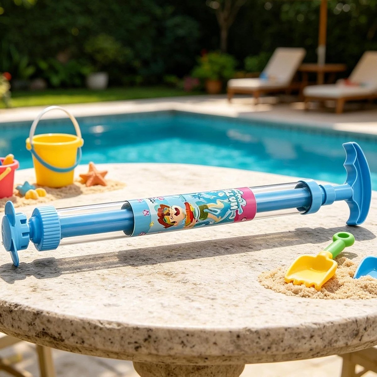 Waterspuit Voor Kinderen - Waterkanon Zomer - Buiten Spelen - Hogere Capaciteit Groot - 44 x 9 x 4 cm – foto 3